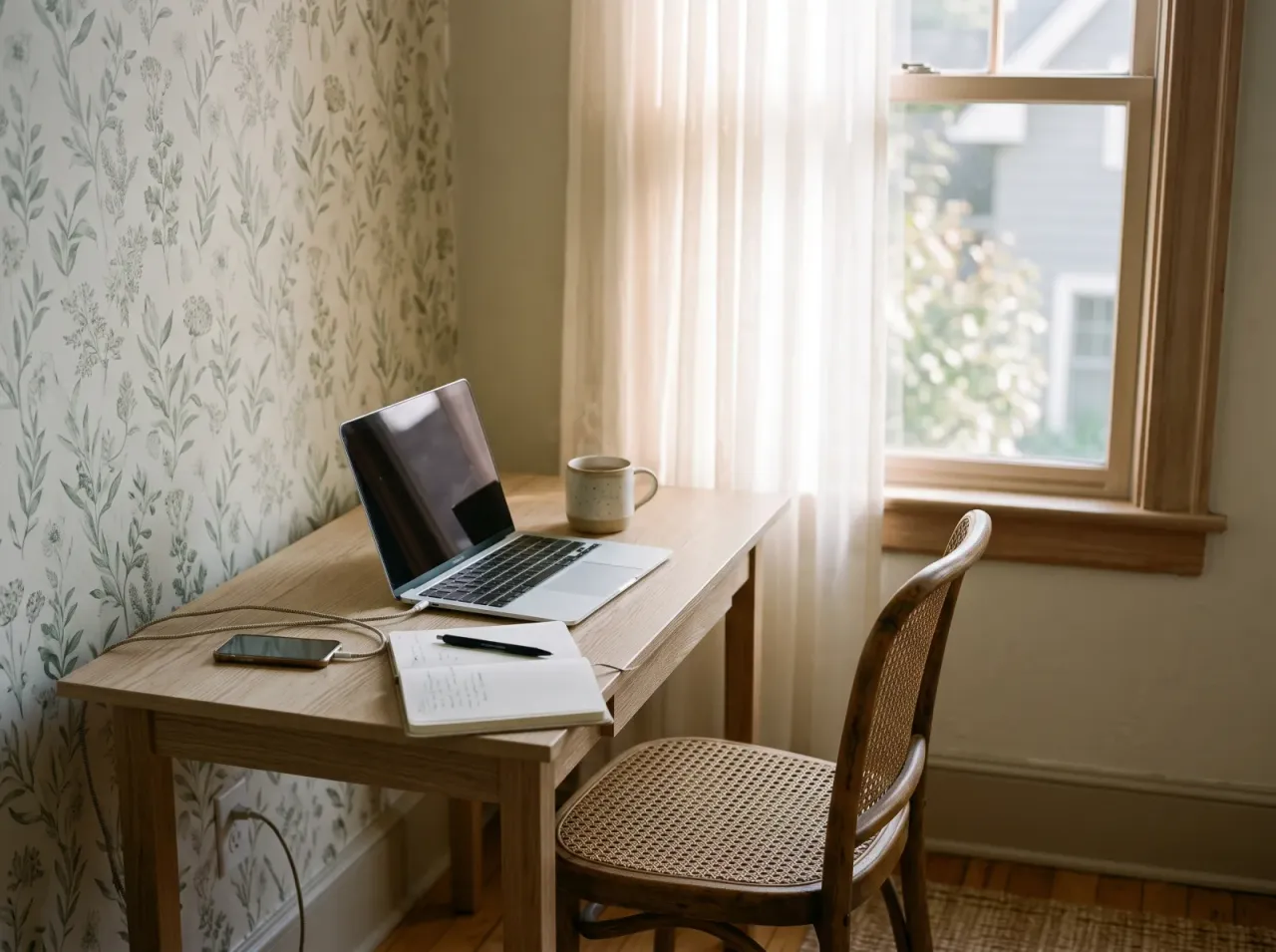 Desk by the window